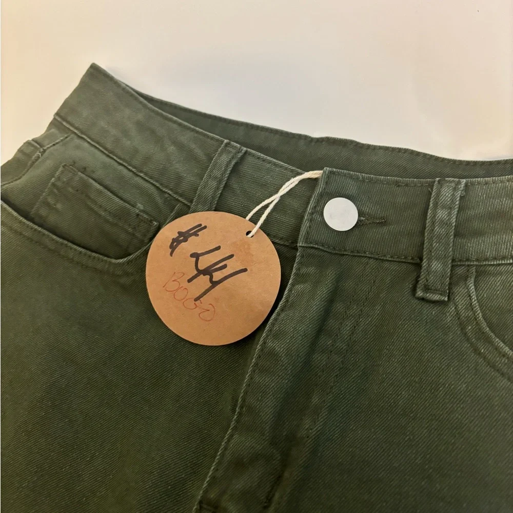 Olive green BiBi brand nwt raw edge - Picture 4 of 8